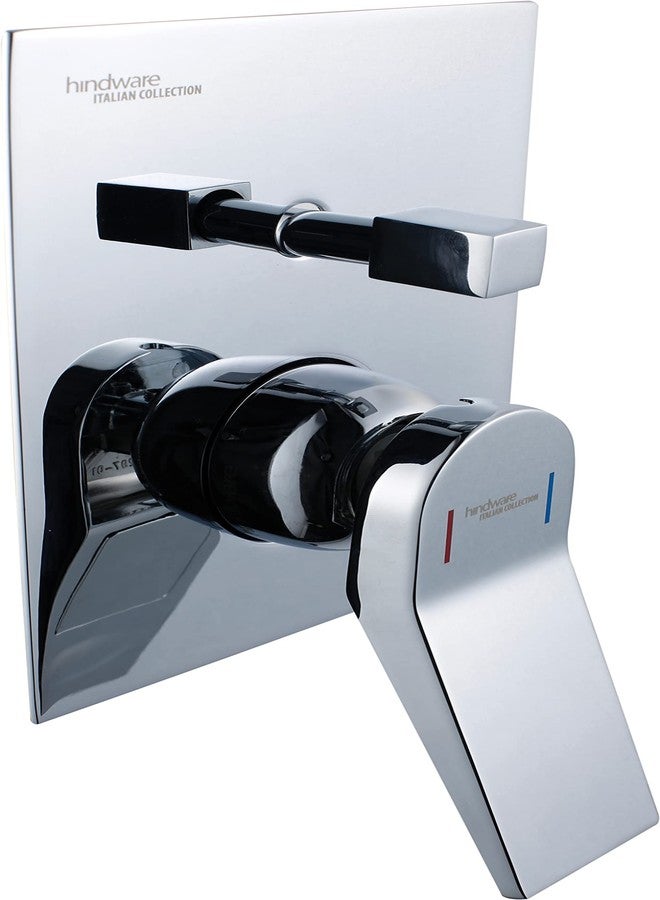 Hindware Italian Collection F410015CP Edge Exposed Part Kit for Hi-flow Single Lever Concealed Deiverter (Suitable for F8590), Brass with Chrome Finish